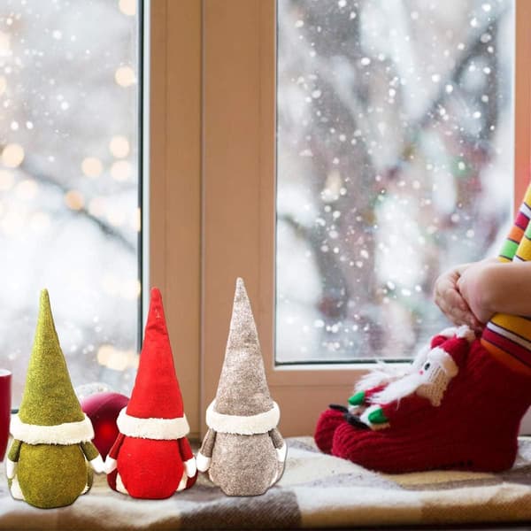Jule nisse plys dekorationer, håndlavede svenske tomte KLB