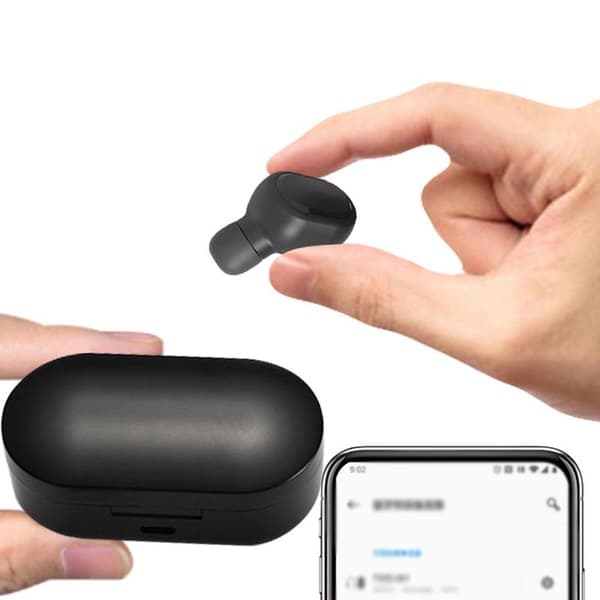 Trådløse ørepropper, trådløse hodetelefoner Bluetooth 5.0 svart