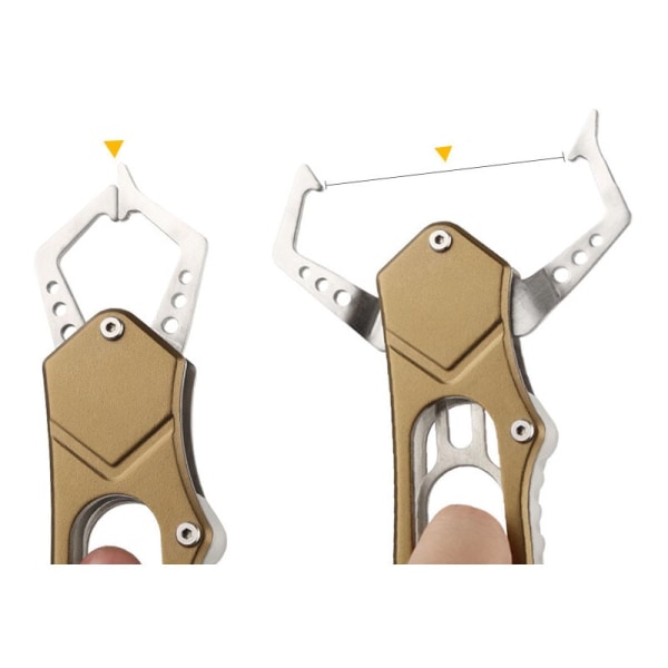 Fiskehandtag Titanfärg Fiskläppgrepp Gripper Grabber Rostfritt Stål Fiske Tång Retentionsrep Tackle Röd KLB