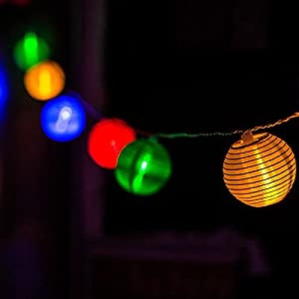 Paket med 30 färgglada LED-lyktor/lyktor för trädgård, julfest