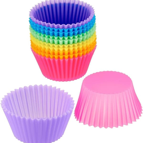 Återanvändbara bakformar i silikon, 12-pack