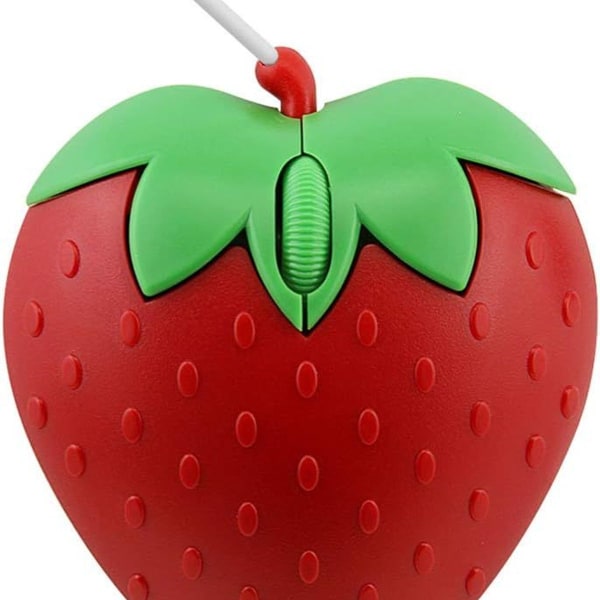 USB Wired Mouse Søt Frukt Strawberry Shape Wired Mouse