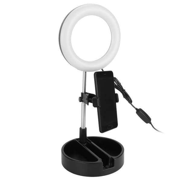 Foldbar USB LED-ringlys til live-udfyldningslys, 6,3 tommer KLB