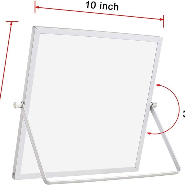 Tør magnetisk lille tavle - 25*25 cm bærbar dobbeltsidet hvid KLB