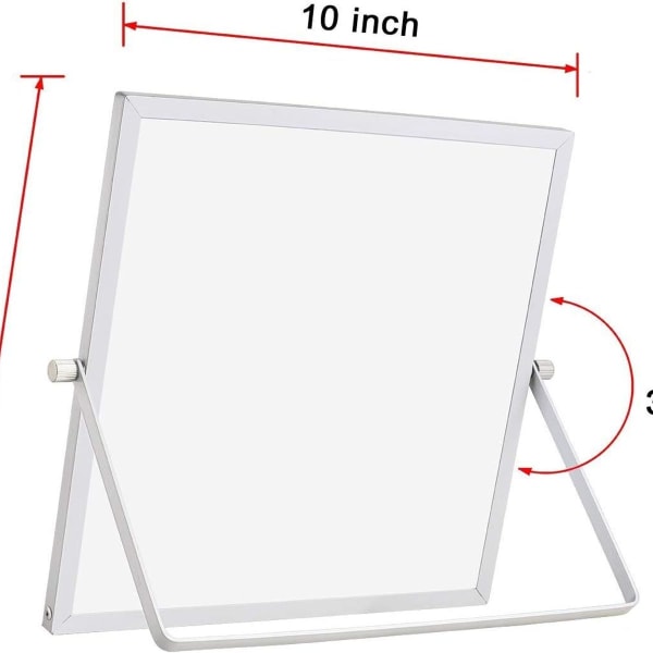 Torr magnetisk liten whiteboard - 25*25cm Bärbar dubbelsidig vit KLB