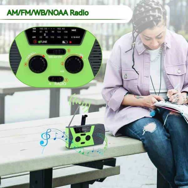 Kampiradio aurinkoradio AM FM, kampiradiomaailman vastaanotin, hätäradio, USB