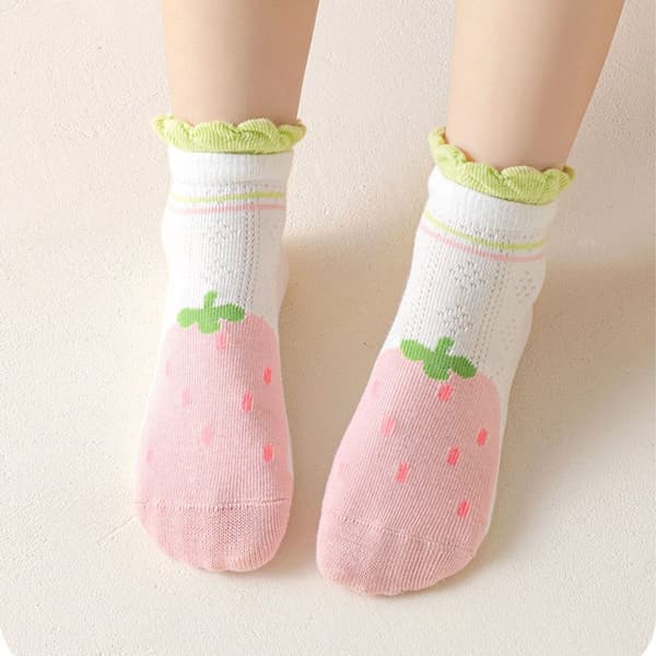 5 par småbørnsstrømper til piger - Mesh Princess Cotton Soft L KLB
