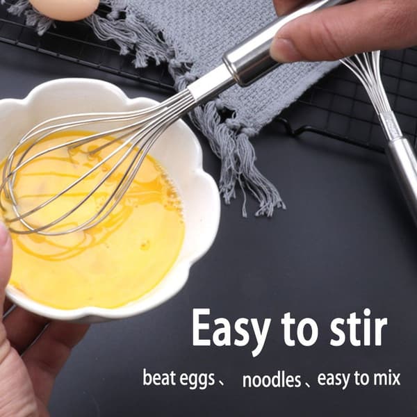 Vispsett, rustfritt stål eggvisp (sett med 2) Liten + Marineblå (Liten) KLB