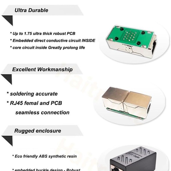 2-pakka RJ45-liitin, Ethernet-kaapeliliitin, LAN-liitin