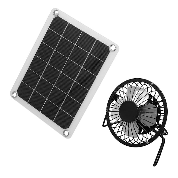 10W solcellepanel laderkit med ventilator, dobbelt USB KLB