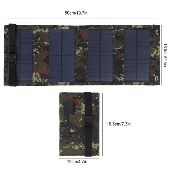 10W 5.5V Foldbar Udendørs Solpanel Nødlader KLB