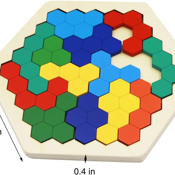 2-pack ryska träblockpussel + hexagonpussel KLB