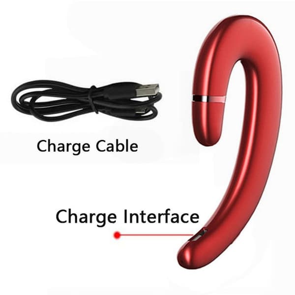Bluetooth-hörlurar med öronkrok, headset utan röd