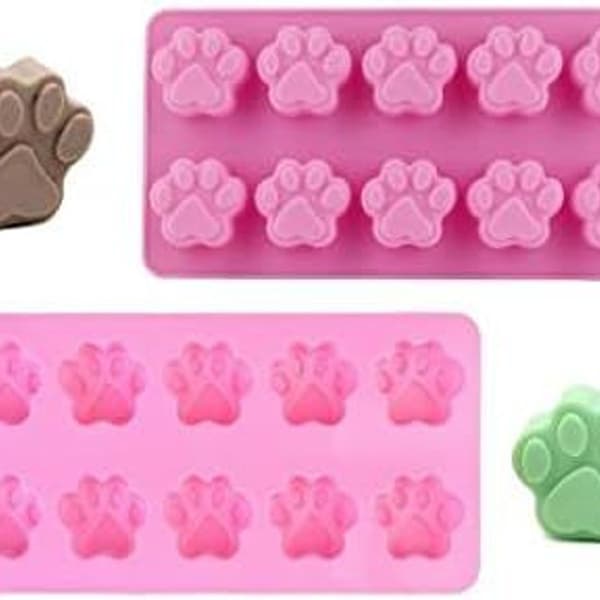 2-pack billiga silikonformar mini husdjurs tassavtryck djur tassavtryck