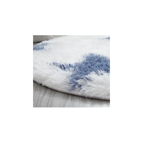 Fluffy Faux Fur Gulvteppe Fluffy Gradient Teppe Dekorativ Gulvmatte for Soverom Stue Spisestue 40x60cm, Hvit Calle KLB