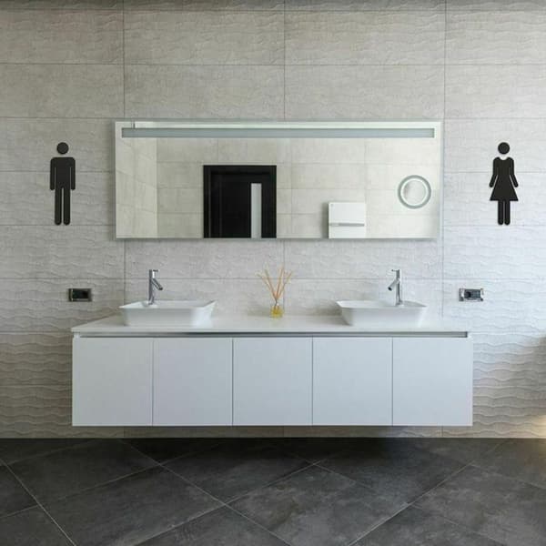 2 sæt 20 cm toiletskilte, toiletskilte til mænd og kvinder (bronze)