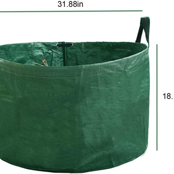 Gräsmatteväska 63 gallon trädgårdsavfallspåsar återanvändbara trädgårdspåsar