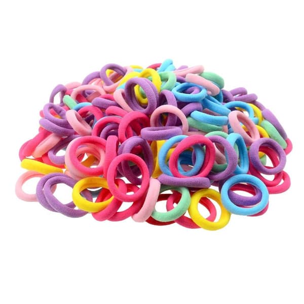 200 pack elastiska hårband för flickor i godisfärger, sömlösa KLB