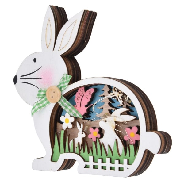 Wooden Easter bunny, natural boxwood, wooden Easter bunny KLB