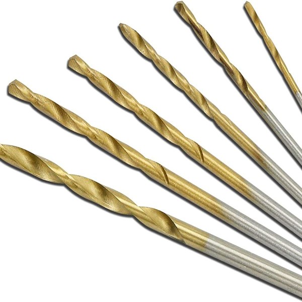 Pakke med 60 Twist Bits Mikro Bits Metal HSS Bits Sæt Værktøjer Titanium Bits