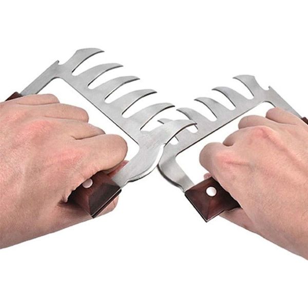 Kødhandler Shredder Claws sæt med 2, kødkroge i mahognifarvet KLB