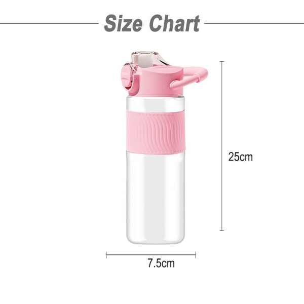 Urheiluvesipullo vuodonkestävä BPA-vapaa vaaleanpunainen KLB