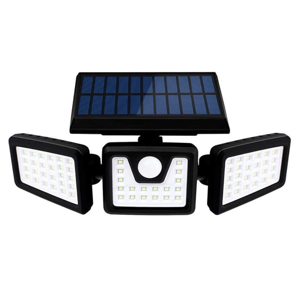 Solcellelys 74 LED - superlysende utendørslys med bevegelsessensor, IP65 vanntett KLB