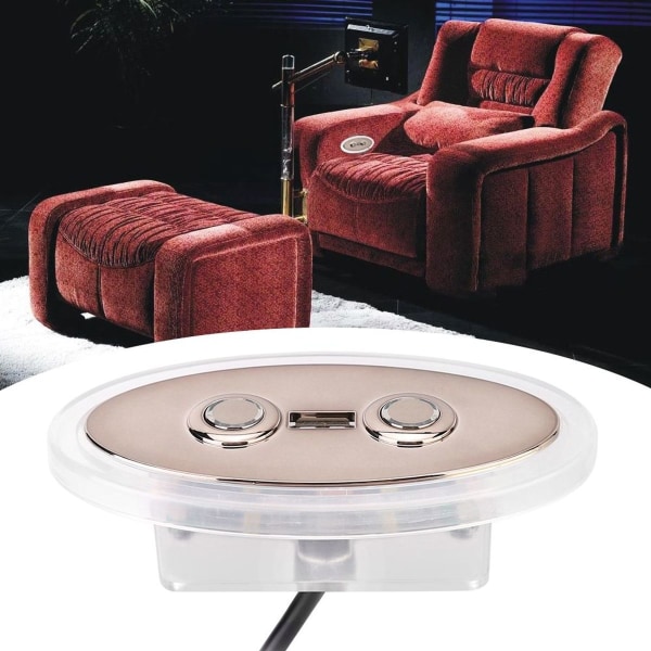 Elektrisk sofa med LED-baggrundsbelysning, 2-knaps manuel kontakt KLB