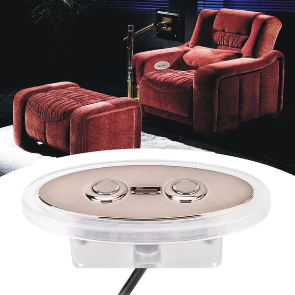 Elektrisk sofa med LED-bakgrunnsbelysning, 2-knapps manuell bryter KLB