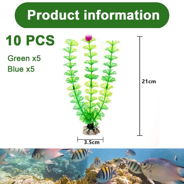 Kunstig alger akvatiske planter for akvarier plastfisk stil2 KLB