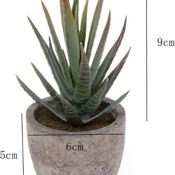 3 stk. kunstige sukkulenter bonsai kaktus blomsterpotte