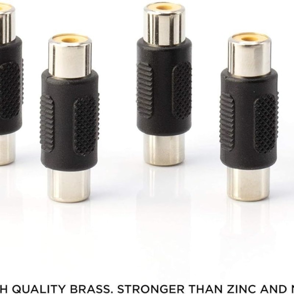RCA-adapter, hona till hona koppling, förlängare, cylinder - ljud