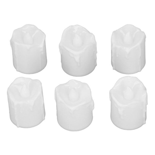 6 stycken LED-ljus, simulerad flimrande, romantisk KLB