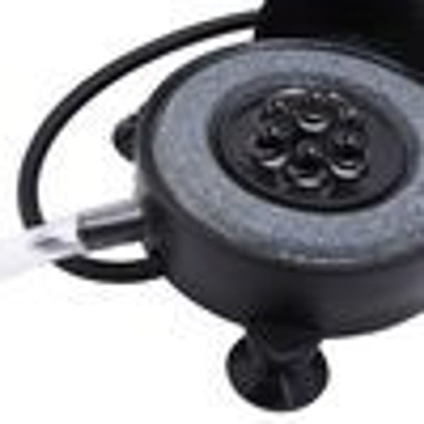 LED-akvarieluftestein med fargeskiftende lampe og luftboblestein for fiskebolle KLB