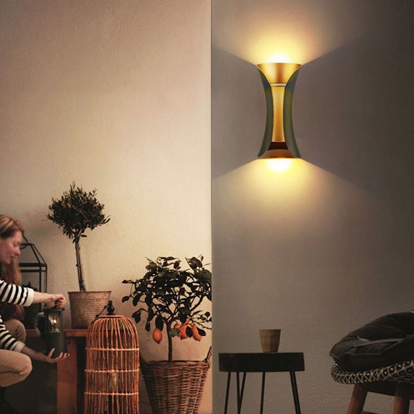 AC85-265V Moderne LED-vegglampe, Vanntett vegglampe for KLB