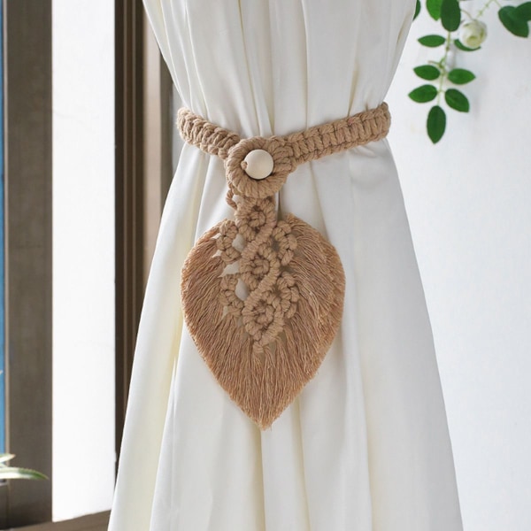 2-pack Boho gardinbindningar, handgjorda bomullsgardinupphängningar Style2 KLB