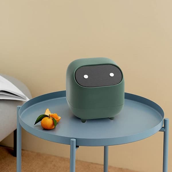 Söt mini skrivbords papperskorg, trycklock - kreativt vacker