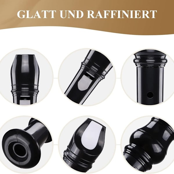 Saksalaistyylinen hartsiluisu aloittelijoille - 8 reikää musta KLB