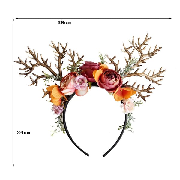 Justerbar blomsterhodebånd blomsterkrans krone hodeplagg