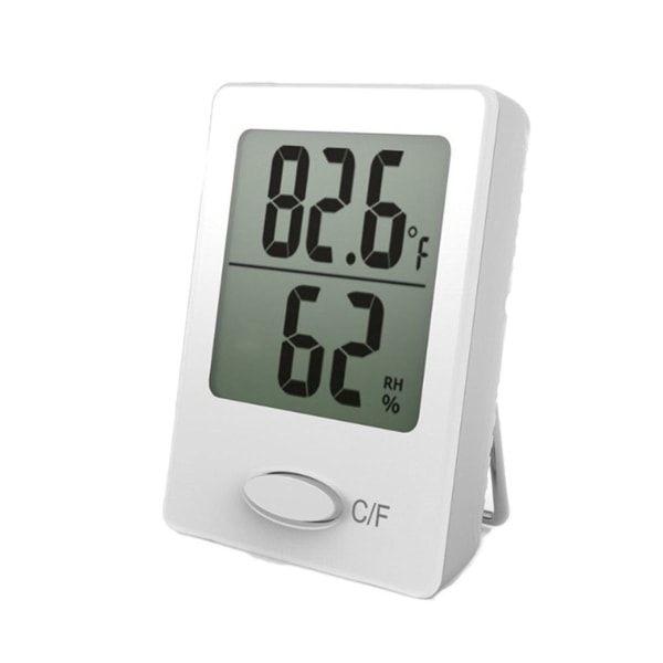 Digital trådlös termometer Hygrometer Luftfuktighet inomhus vitt case