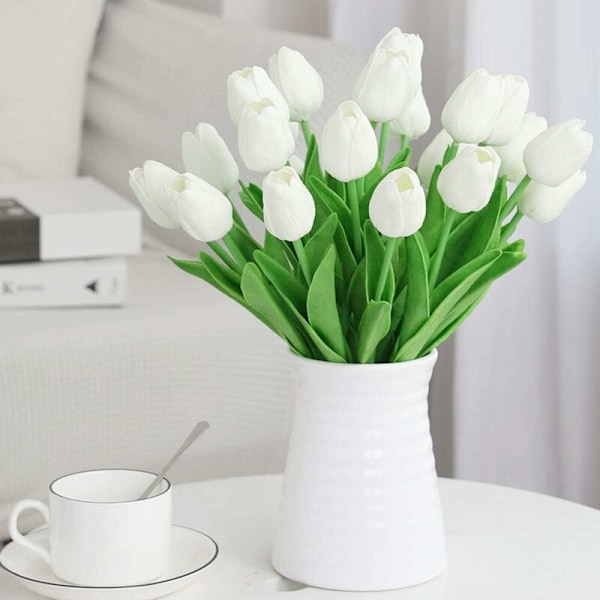 Kunstig blomst tulipan falsk blomst latex materiale ekte berøring bryllup soverom familie hotellfest innendørs studierom DIY dekorasjon KLB