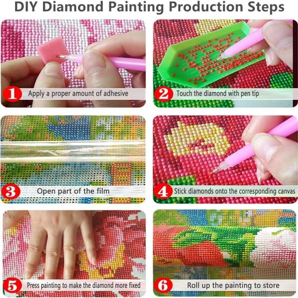 5D DIY Diamantmålningssats, Korsstygnsbroderi med strass (efter nummer KLB