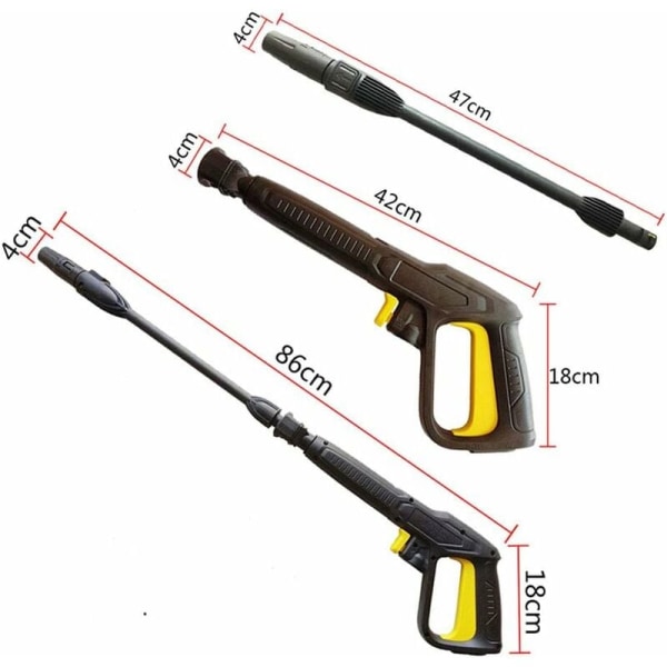 Højtryksudløserpistol og 2 jetlanse, 150 bar 2200 PSI reservedele til Karcher K2 K3 K4 K5 K6 K7 KLB