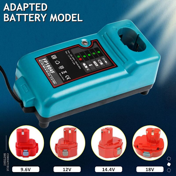 Dual Port-oplader DC18RD-oplader til RHY 7.2V-18V 1.5A FP1840T KLB