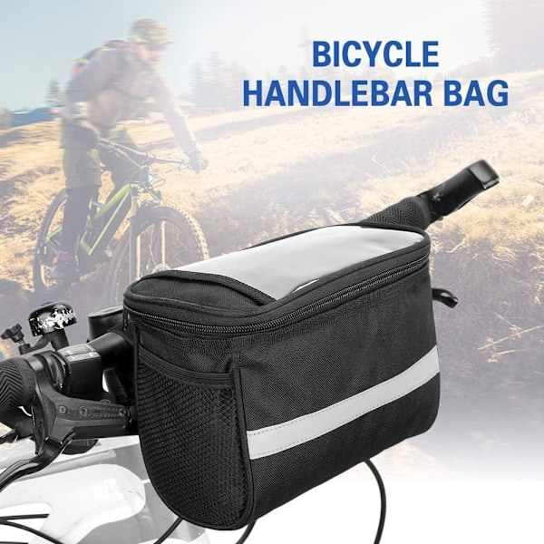 Lixada cykelstyrbag, isoleret, sort