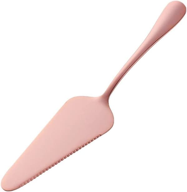 Piespade i rustfritt stål for pizza, pai og kake, roségull