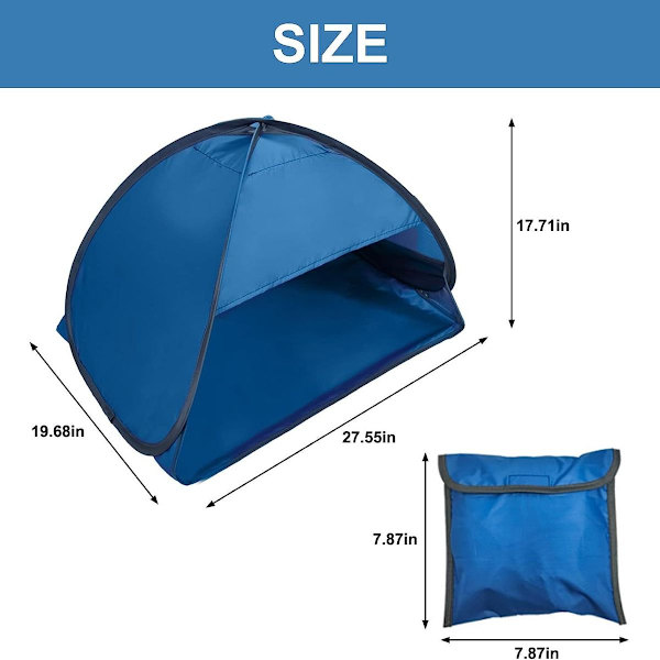 Hacraho Pop Up Strand Shelter Bærbar Strandtelt Solskærm til Camping UV-beskyttelse KLB