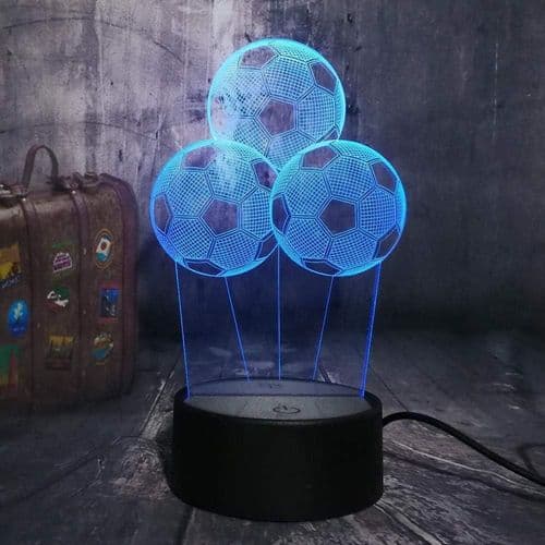 Nyhed 3D Illusion Lampe Led Natlys med 7 Farver Blinkende & Touch Switch