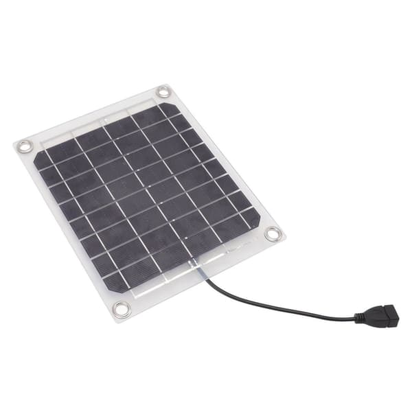 Solcellepanel 10W USB-utgang, transparent design, dobbeltsidig KLB