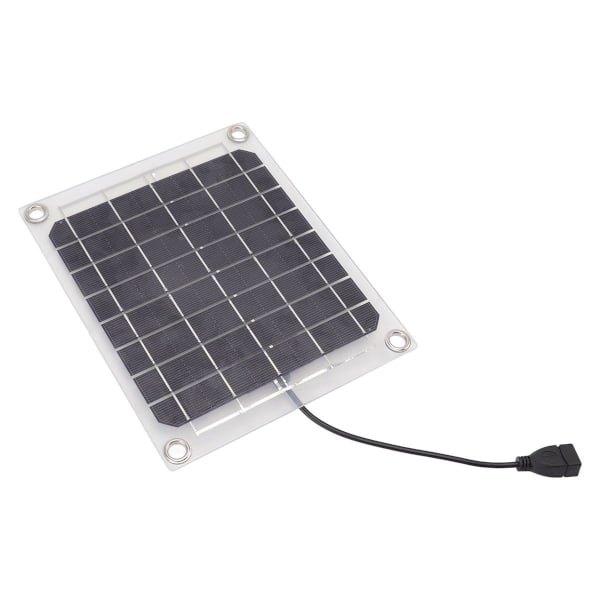 Solpanel 10W USB-utgång, transparent design, dubbelsidig KLB